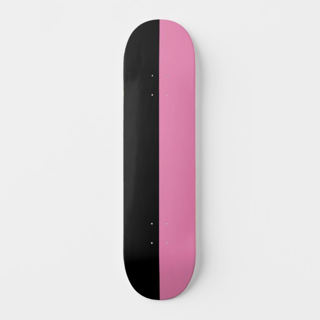 Två tonade, uppdelade Färg, halvsvarta och halva R Mini Skateboard Bräda 18,5 Cm (Framsida)