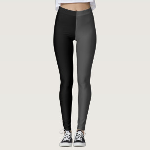 Två tonar grått svart Halloween Leggings