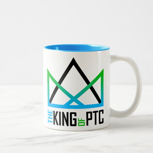 "Två-Tonar KUNGEN av PTC" muggen Två-Tonad Mugg (Höger)
