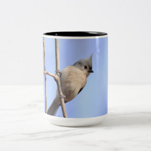 Två tonar mugg med bild i en tuftad mus