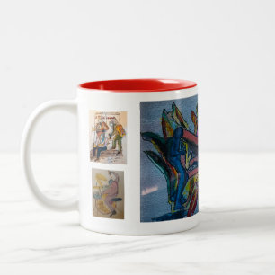 Två tonars elva kaffe mugg