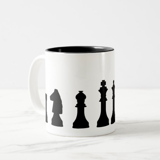 Två-Tone Mugg Chess (Framsida vänster)