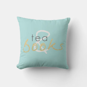 Två Tone Tea och Bokar Dekorativ kudde