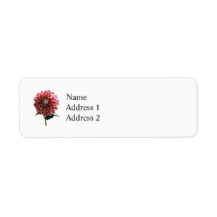 Två-Toned Dahlia Returadress Etikett