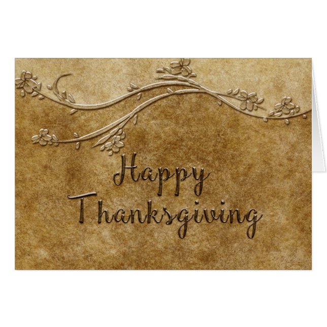 Två tonerton med Löv Thanksgiving Card Hälsningskort (Framsidan Horizontal)