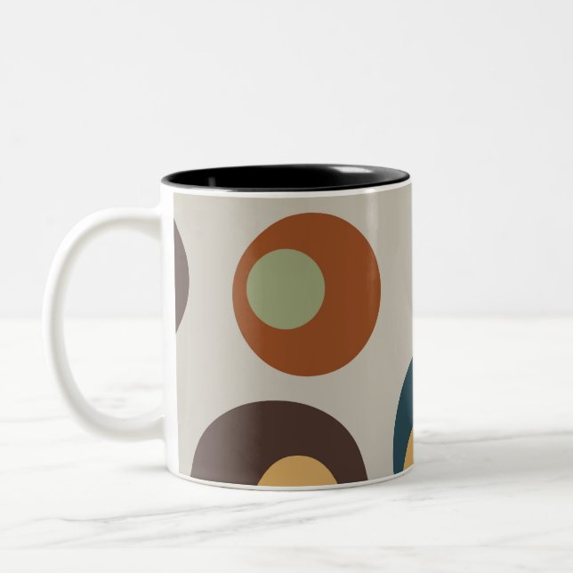 Två-tonkaffe Mugg i Mid Century Modern Stil (Vänster)