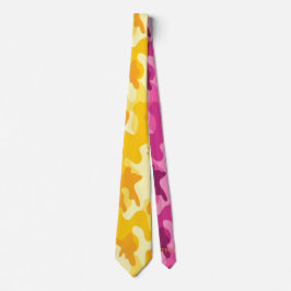 Två tonkameror Rosa Gult Monogram Groomsman Slips