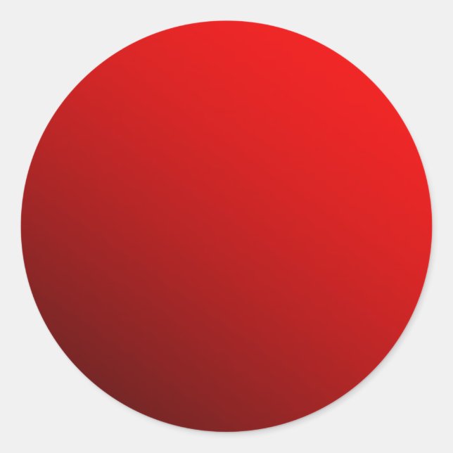 Två tonrött runt klistermärke (Framsida)