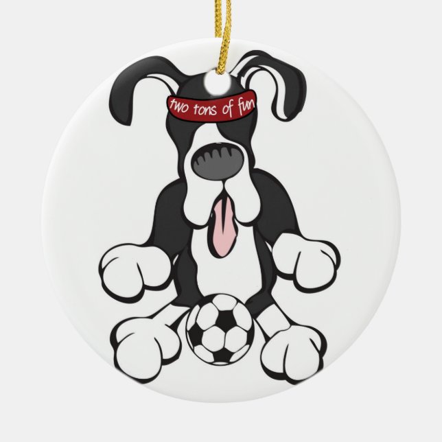 Två Tons av den roliga prydnaden Julgransprydnad Keramik (Framsidan)