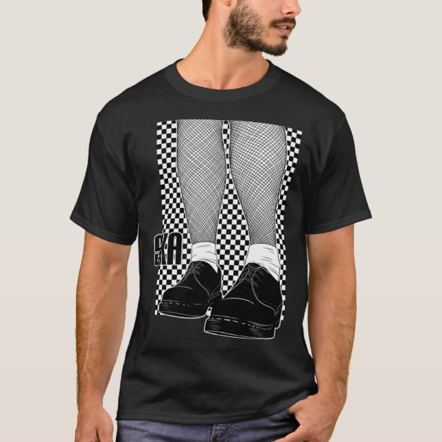 Två Tons Ska Reggae Kläder  2 Tone T Shirt (Framsida)