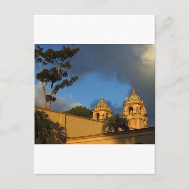 Två Torn i Balboa Park Vykort (Framsida)