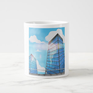 Två Torn-Skyscraper Jumbo Mugg