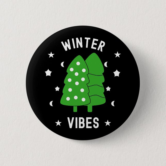 Två Träd Winter Vibes Knapp (Framsida)
