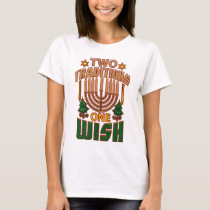 Två traditioner en Wish Hanukkah Graphic T Shirt