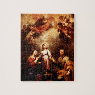 Två Trinities - den heliga familjen - Murillo Pussel