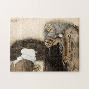 Två Troll, 1909 av John Bauer Pussel