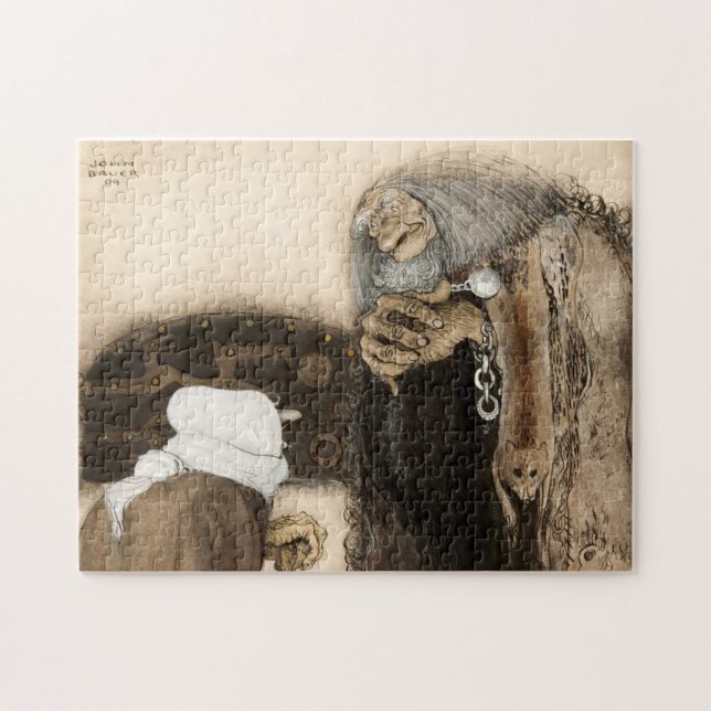 Två Troll, 1909 av John Bauer Pussel (Horisontell)