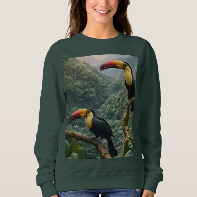 Två tropiska Toucanfåglar. T Shirt (Framsida)