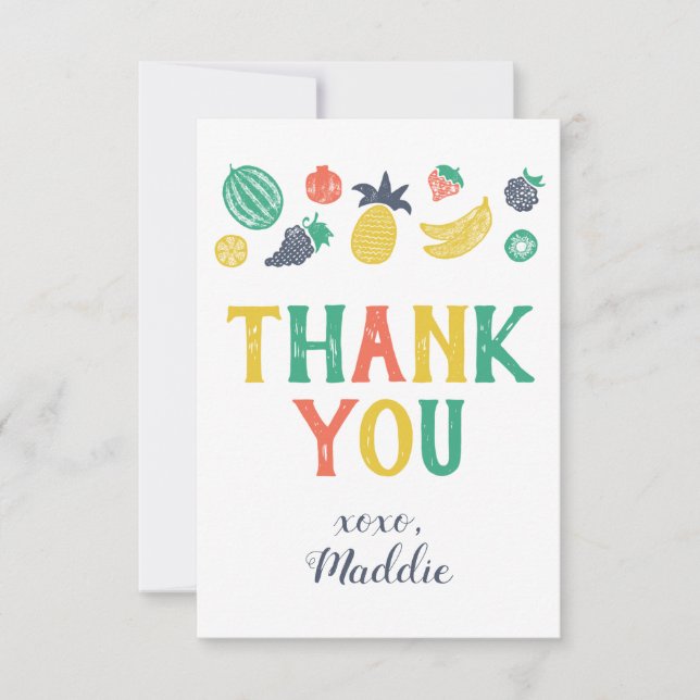 Två-tti Fruiti, andra födelsedagen-Tacken Tack Kort (Framsida)