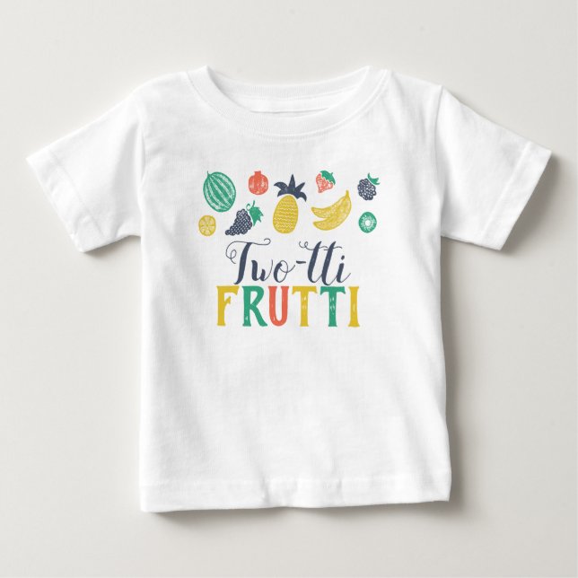 Två-tti Fruiti Second Birthday Shirt T Shirt (Framsida)