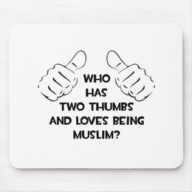 Två tummar.. muslimsk musmatta (Framsidan)