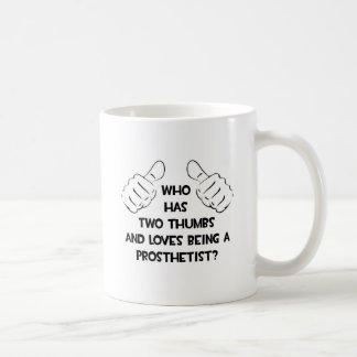 Två tummar.. Prosthetist Kaffemugg