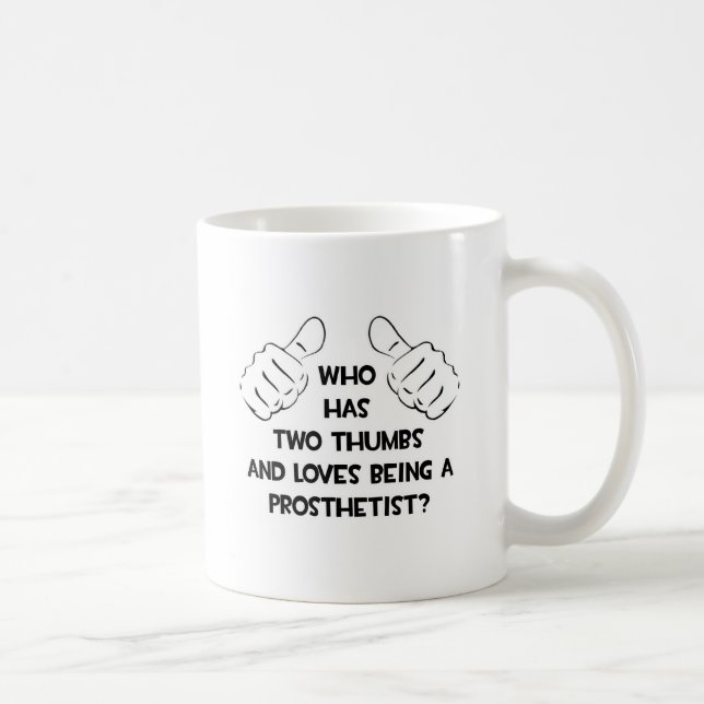 Två tummar.. Prosthetist Kaffemugg (Höger)