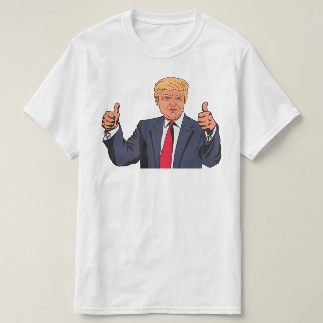 Två tummar Trump T Shirt (Design framsida)