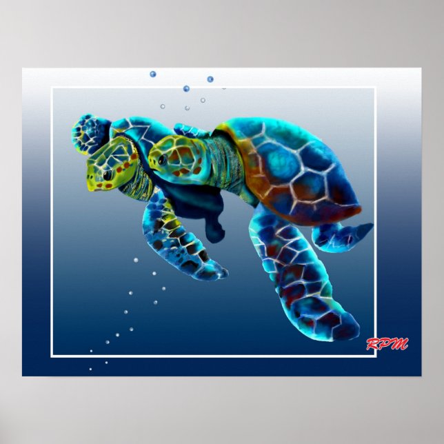 Två Turtles Poster (Framsidan)