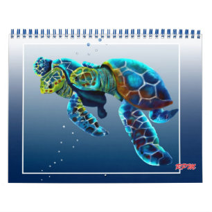 Två Turtles-tallrik Kalender