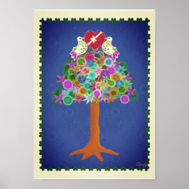 Två turturduvor 10 x 14 poster