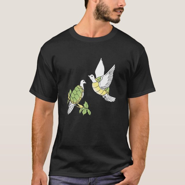 Två turturduvor 12 juldagar t shirt (Framsida)