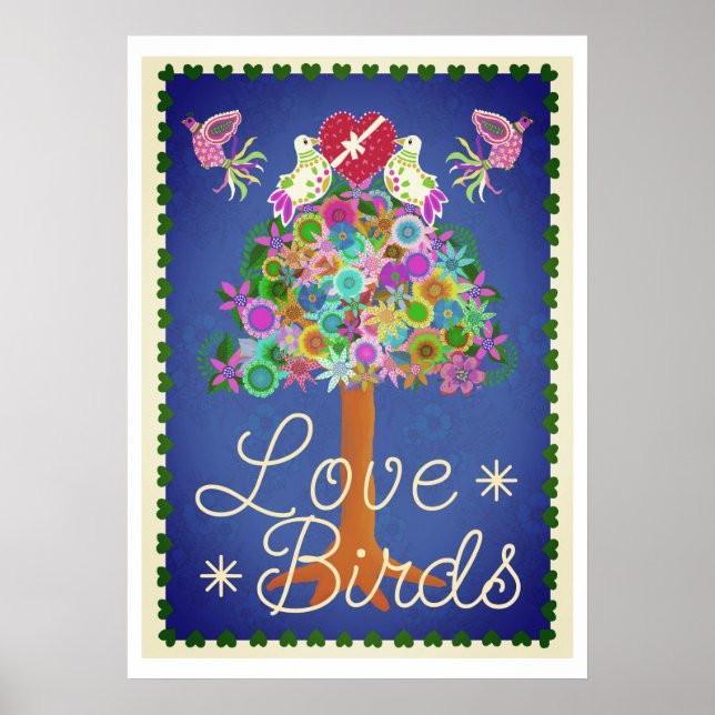 Två turturduvor 20 x 28poster Poster (Framsidan)