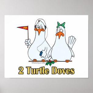Två turturduvor andra julets andra dag poster