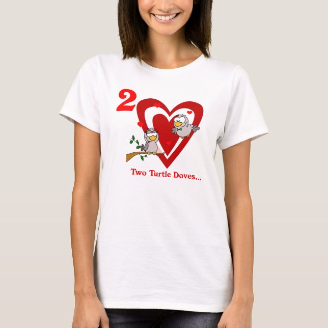 Två turturduvor tee shirt (Framsida)