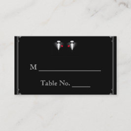 Två Tuxedos med Röd ros Gay Bröllop ortkort Placeringskort