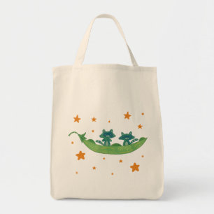 Två tvättbjörnar i en ärtskida Whimsical Folk Ar Tygkasse