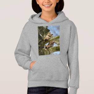 Två ugglor i skogen, fåglar, vilda djur Hoodie T Shirt