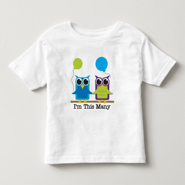 Två ugglor mig förmiddag Tshirts för denna många (Framsida)