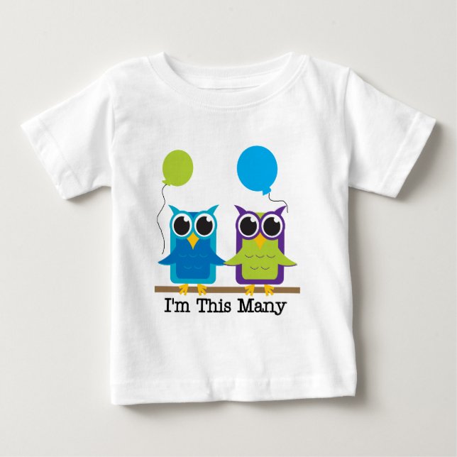 Två ugglor mig förmiddag Tshirts för denna många (Framsida)