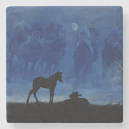 Två Underlägg från ston av racehäst