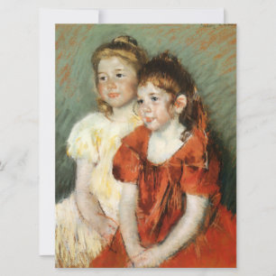 Två unga flickor (av Mary Cassatt) Kort