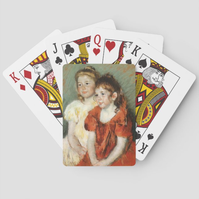 Två unga flickor från Lycklig (av Mary Cassatt) Casinokort (Baksidan)