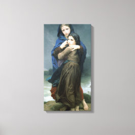 Två unga flickor långt hemifrån (av W.A. Bouguerea Canvastryck