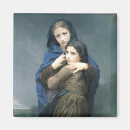 Två unga flickor långt hemifrån (av W.A. Bouguerea Magnet