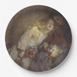 Två unga flickor som återvänder hem