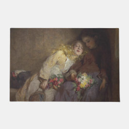 Två unga flickor som återvänder hem