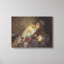 Två unga flickor som återvänder hem