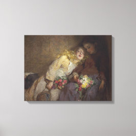 Två unga flickor som återvänder hem canvastryck