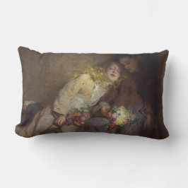 Två unga flickor som återvänder hem lumbarkudde